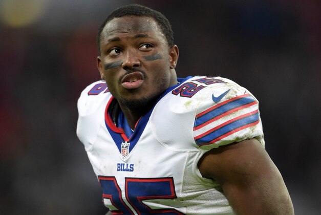 Oct 25, 2015; London, United Kingdom; Buffalo Bills running back LeSean McCoy (25) walks off the field after 34-31 loss against the Jacksonville Jaguars during NFL International Series game at Wembley Stadium. Mandatory Credit: Kirby Lee-USA TODAY Sports