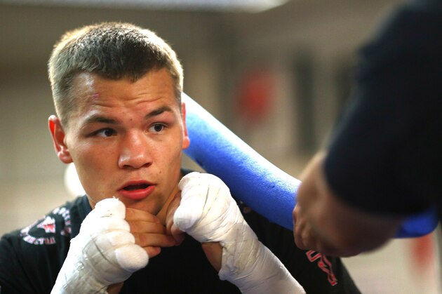 LONDON, ENGLAND - SEPTEMBER 22: Fedor Chudinov of Russia spars during the Fedor Chudinov v Frank Buglioni Media Work Out at Peacock Gym on September 22, 2015 in London, United Kingdom.  (Photo by Charlie Crowhurst/Getty Images)