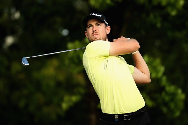 KUALA LUMPUR, MALAYSIA - FEBRUARY 18:  Nathan Holman of Australia in action during the first round of the Maybank Championship Malaysia at Royal Selangor Golf Club on February 18, 2016 in Kuala Lumpur, Malaysia.  (Photo by Ian Walton/Getty Images)