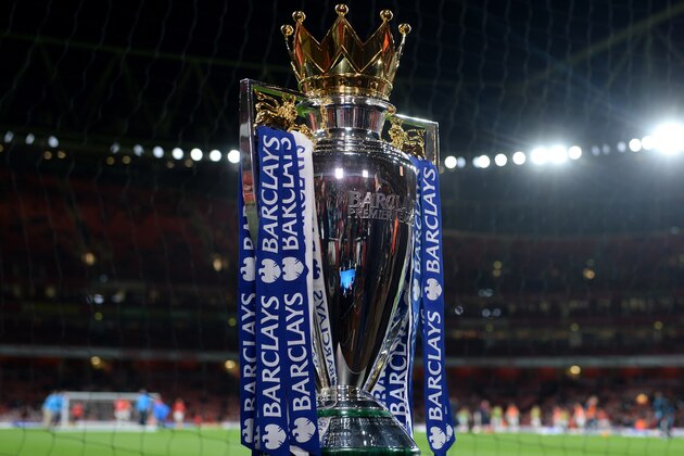 LONDON, ENGLAND - DECEMBER 21:  The Barclays Premier League Trophy is displayed prior to the Barclays Premier League match between Arsenal and Manchester City at Emirates Stadium on December 21, 2015 in London, England.  (Photo by Michael Regan/Getty Images)