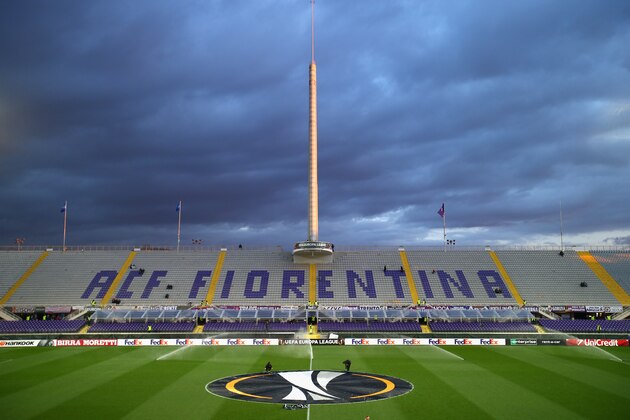 FLORENCE, ITALY - FEBRUARY 18:  A general view inside the stadium prior to the UEFA Europa League round of 32 first leg match between Fiorentina and Tottenham Hotspur at Stadio Artemio Franchi on February 18, 2016 in Florence, Italy.  (Photo by Clive Rose/Getty Images)