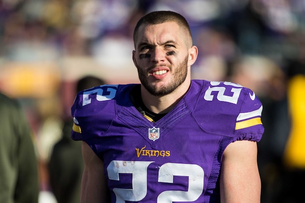 Nov 8, 2015; Minneapolis, MN, USA; Minnesota Vikings safety Harrison Smith (22) against the St. Louis Rams at TCF Bank Stadium. The Vikings defeated the Rams 21-18. Mandatory Credit: Brace Hemmelgarn-USA TODAY Sports