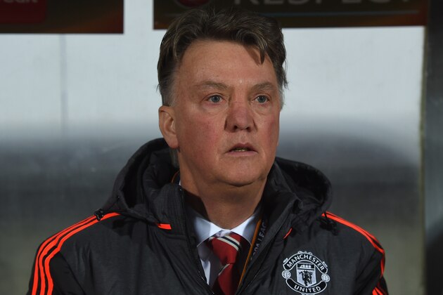 HERNING, DENMARK - FEBRUARY 18:  Louis van Gaal Manager of Manchester United looks on prior to the UEFA Europa League round of 32 first leg match between FC Midtjylland and Manchester United at Herning MCH Multi Arena on February 18, 2016 in Herning, Denmark.  (Photo by Michael Regan/Getty Images)