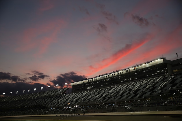 DAYTONA BEACH, FL - FEBRUARY 17:  A general view of the speedway during practice for the Daytona 500 at Daytona International Speedway on February 17, 2016 in Daytona Beach, Florida.  (Photo by Patrick Smith/Getty Images)