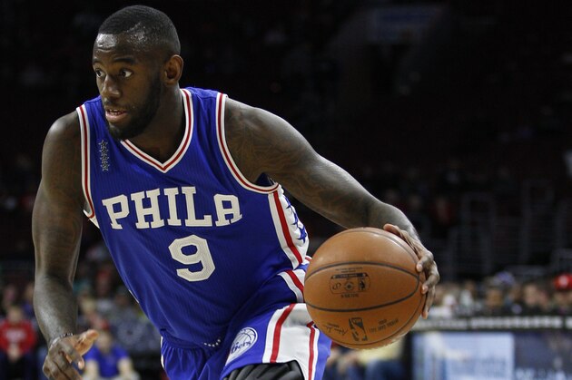 Philadelphia 76ers' JaKarr Sampson in action during the first half of an NBA basketball game against the Boston Celtics, Sunday, Jan. 24, 2016, in Philadelphia. The Celtics won 112-92. (AP Photo/Chris Szagola)
