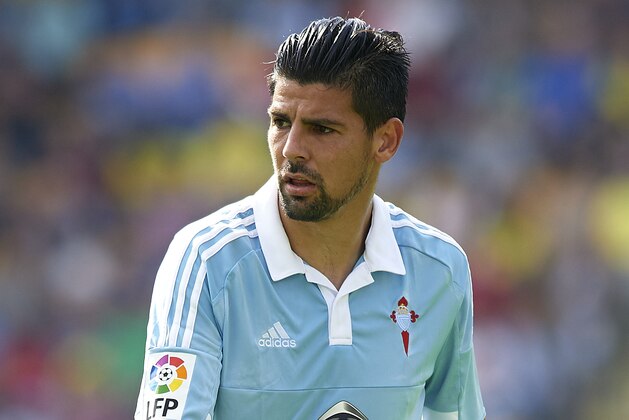 VILLARREAL, SPAIN - OCTOBER 18:  Nolito of Celta looks on during the La Liga match between Villarreal CF and RC Celta de Vigo at El Madrigal Stadium on October 18, 2015 in Villarreal, Spain.  (Photo by Manuel Queimadelos Alonso/Getty Images)