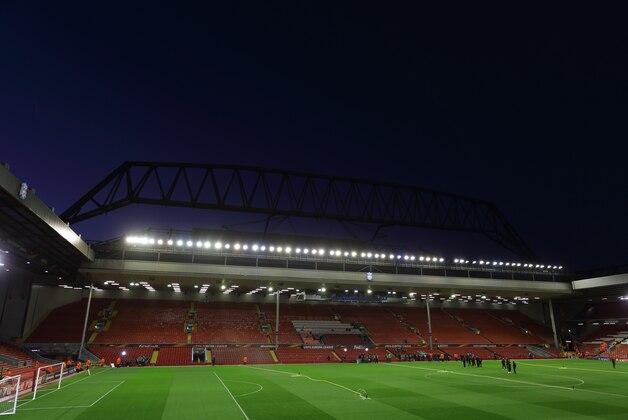 LIVERPOOL, ENGLAND - OCTOBER 22:  A general view of Anfield Stadium with the new stand being constructed behind the main stand prior to the UEFA Europa League match between Liverpool and Rubin Kazan at Anfield on October 22, 2015 in Liverpool, United Kingdom.  (Photo by Matthew Ashton - AMA/Getty Images)