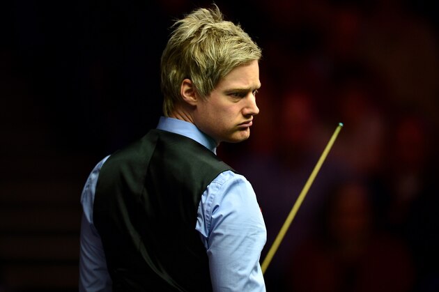 LONDON, ENGLAND - JANUARY 15:  Neil Robertson of Australia looks on during his quarter final match against Judd Trump of England during Day Six of The Dafabet Masters at Alexandra Palace on January 15, 2016 in London, England.  (Photo by Dan Mullan/Getty Images)