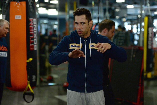 German IBF middleweight world champion Felix Sturm trains in his gym in Cologne, Germany, on May 7,  2014. Sturm will defend his title against Australian boxer Soliman on 31 May. AFP PHOTO / PATRIK STOLLARZ        (Photo credit should read PATRIK STOLLARZ/AFP/Getty Images)