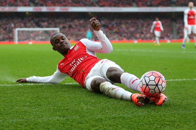 LONDON, ENGLAND - FEBRUARY 20 :  Joel Campbell of Arsenal during the Emirates FA Cup match between Arsenal and Hull City at the Emirates Stadium on February 20, 2016 in London, England.  (Photo by Catherine Ivill - AMA/Getty Images)