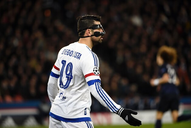 Chelsea's Spanish forward Diego Costa is pictured during the UEFA Champions League football match against Chelsea, on February 16, 2016 at the Parc des Princes stadium in Paris. AFP PHOTO/MIGUEL MEDINA / AFP / MIGUEL MEDINA        (Photo credit should read MIGUEL MEDINA/AFP/Getty Images)