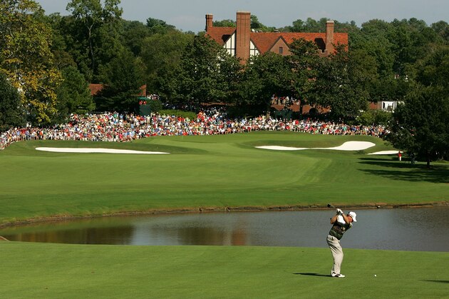 ATLANTA - SEPTEMBER 15:  Woody Austin hits from the fairway on the 9th hole during the third round of the TOUR Championship, the final event of the new PGA TOUR Playoffs for the FedExCup at East Lake Golf Club on September 15, 2007 in Atlanta, Georgia.  (Photo by Streeter Lecka/Getty Images)