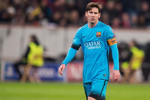 Lionel Andres Messi of FC Barcelona during the UEFA Champions League match between Bayer 04 Leverkusen and FC Barcelona on December 9, 2015 at the BayArena in Leverkusen, Germany.(Photo by VI Images via Getty Images)