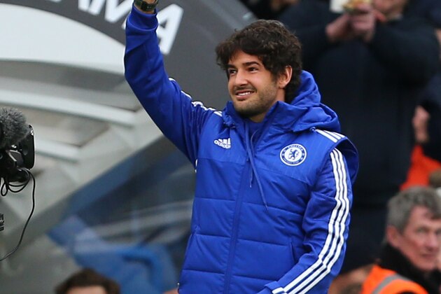 LONDON, ENGLAND - FEBRUARY 21 :  New signing Alexandre Pato of Chelsea is presented to the crowd before the Emirates FA Cup match between Chelsea and Manchester City at Stamford Bridge on February 21, 2016 in London, England.  (Photo by Catherine Ivill - AMA/Getty Images)