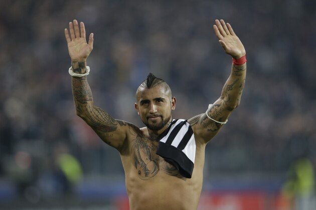 Bayern's Arturo Vidal after the Champions League, round of 16, first-leg soccer match between Juventus and Bayern Munich at the Juventus stadium in Turin, Italy, Tuesday, Feb. 23, 2016. (AP Photo/Luca Bruno)