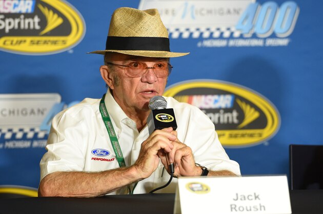 BROOKLYN, MI - AUGUST 14:  Team owner Jack Roush holds a press conference before practice for the NASCAR Sprint Cup Series Pure Michigan 400 at Michigan International Speedway on August 14, 2015 in Brooklyn, Michigan.  (Photo by Josh Hedges/Getty Images)