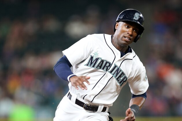 SEATTLE, WA - AUGUST 12:  Austin Jackson #16 of the Seattle Mariners runs during the game against the Baltimore Orioles at Safeco Field on August 12, 2015 in Seattle, Washington.  The Mariners defeated the Orioles 3-0.  (Photo by Rob Leiter/MLB Photos via Getty Images)