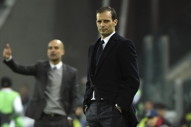 Juventus' coach Massimiliano Allegri attends the UEFA Champions League round of 16 first leg football match between Juventus and Bayern Munich at the Juventus Stadium in Turin on February 23, 2016.  AFP PHOTO / OLIVIER MORIN / AFP / OLIVIER MORIN        (Photo credit should read OLIVIER MORIN/AFP/Getty Images)