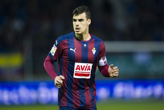 EIBAR, SPAIN - JANUARY 30:  Daniel Garcia of SD Eibar reacts during the La Liga match between SD Eibar and Malaga CF at Ipurua Municipal Stadium on January 30, 2016 in Eibar, Spain.  (Photo by Juan Manuel Serrano Arce/Getty Images)