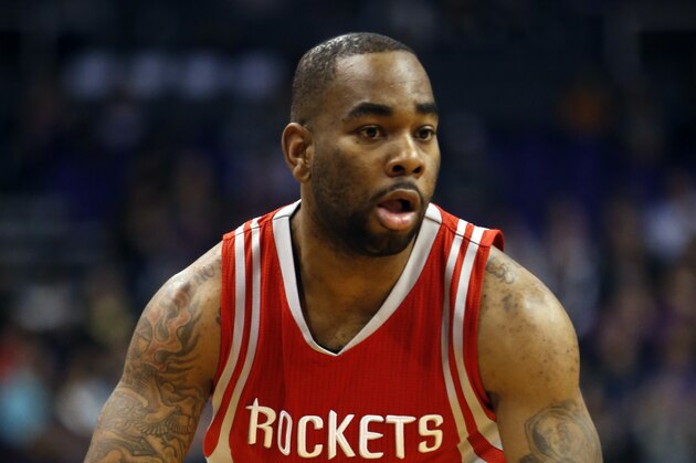 Houston Rockets forward Marcus Thornton (10) in the first quarter during an NBA basketball game against the Phoenix Suns, Thursday, Feb. 4, 2016, in Phoenix. (AP Photo/Rick Scuteri)