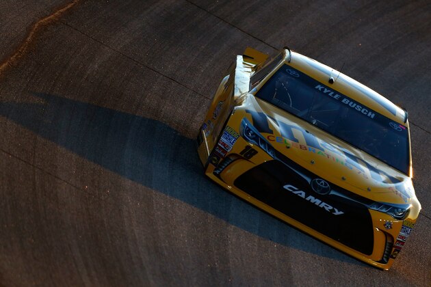HAMPTON, GA - FEBRUARY 26: Kyle Busch drives the HAMPTON, GA - FEBRUARY 26: Kyle Busch drives the