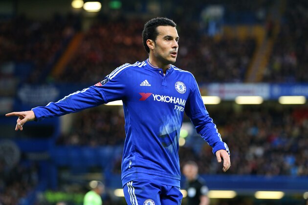 LONDON, ENGLAND - FEBRUARY 21 :  Pedro of Chelsea during the Emirates FA Cup match between Chelsea and Manchester City at Stamford Bridge on February 21, 2016 in London, England.  (Photo by Catherine Ivill - AMA/Getty Images)