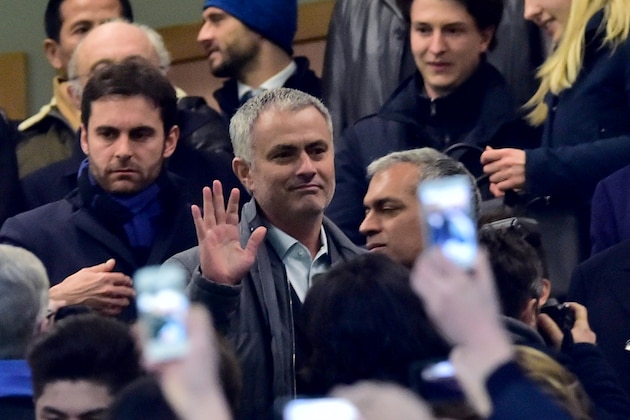 Former Inter Milan's coach from Portugal Jose Mourinho arrives at the Italian Serie A football match Inter Milan' vs Sampdoria' at 'San Siro' Stadium in Milan on Febrauary 20, 2016.  / AFP / GIUSEPPE CACACE        (Photo credit should read GIUSEPPE CACACE/AFP/Getty Images)