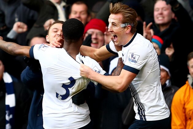 LONDON, ENGLAND - FEBRUARY 28:  Danny Rose is congratulated by Harry Kane after his goal during the Barclays Premier League match between Tottenham Hotspur and Swansea City at White Hart Lane on February 28, 2016 in London, England.  (Photo by Clive Rose/Getty Images)