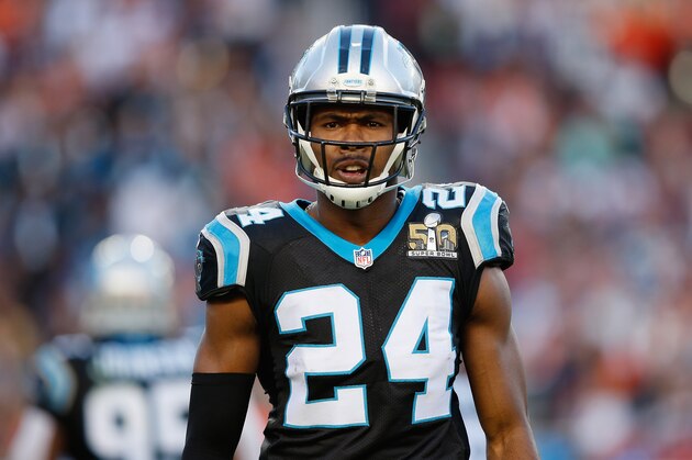 SANTA CLARA, CA - FEBRUARY 07:  Josh Norman #24 of the Carolina Panthers looks on during Super Bowl 50 against the Denver Broncos at Levi's Stadium on February 7, 2016 in Santa Clara, California.  (Photo by Ezra Shaw/Getty Images)