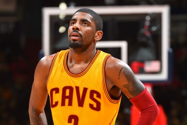 WASHINGTON, DC - FEBRUARY 28: Kyrie Irving #2 of the Cleveland Cavilers looks on during the game against the Washington Wizards on February 28, 2015 at Verizon Center in Washington, DC. NOTE TO USER: User expressly acknowledges and agrees that, by downloading and or using this Photograph, user is consenting to the terms and conditions of the Getty Images License Agreement. Mandatory Copyright Notice: Copyright 2016 NBAE (Photo by Jesse D. Garrabrant NBAE via Getty Images)