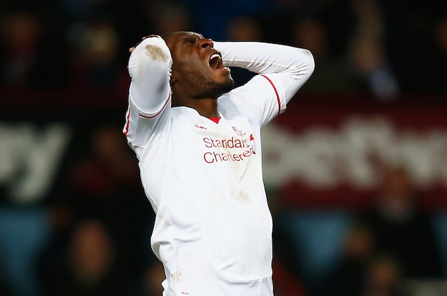 LONDON, ENGLAND - FEBRUARY 09:  Christian Benteke of Liverpool reacts as he foiled by goalkeeper Darren Randolph of West Ham United during the Emirates FA Cup Fourth Round Replay match between West Ham United and Liverpool at Boleyn Ground on February 9, 2016 in London, England.  (Photo by Clive Rose/Getty Images)