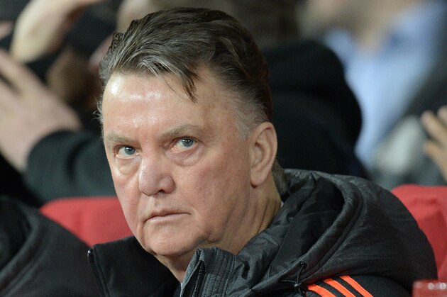 Manchester United's Dutch manager Louis van Gaal watches during the UEFA Europa League round of 32, second leg football match between Manchester United and and FC Midtjylland at Old Trafford in Manchester, north west England, on February 25, 2016. 
 / AFP / OLI SCARFF        (Photo credit should read OLI SCARFF/AFP/Getty Images)