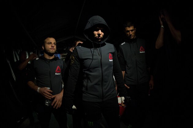 MELBOURNE, AUSTRALIA - NOVEMBER 15: Ronda Rousey prepares to enter the Octagon before facing Holly Holm in their UFC women's bantamweight championship bout during the UFC 193 event at Etihad Stadium on November 15, 2015 in Melbourne, Australia. (Photo by Brandon Magnus/Zuffa LLC/Zuffa LLC via Getty Images) MELBOURNE, AUSTRALIA - NOVEMBER 15: Ronda Rousey prepares to enter the Octagon before facing Holly Holm in their UFC women's bantamweight championship bout during the UFC 193 event at Etihad Stadium on November 15, 2015 in Melbourne, Australia. (Photo by Brandon Magnus/Zuffa LLC/Zuffa LLC via Getty Images)