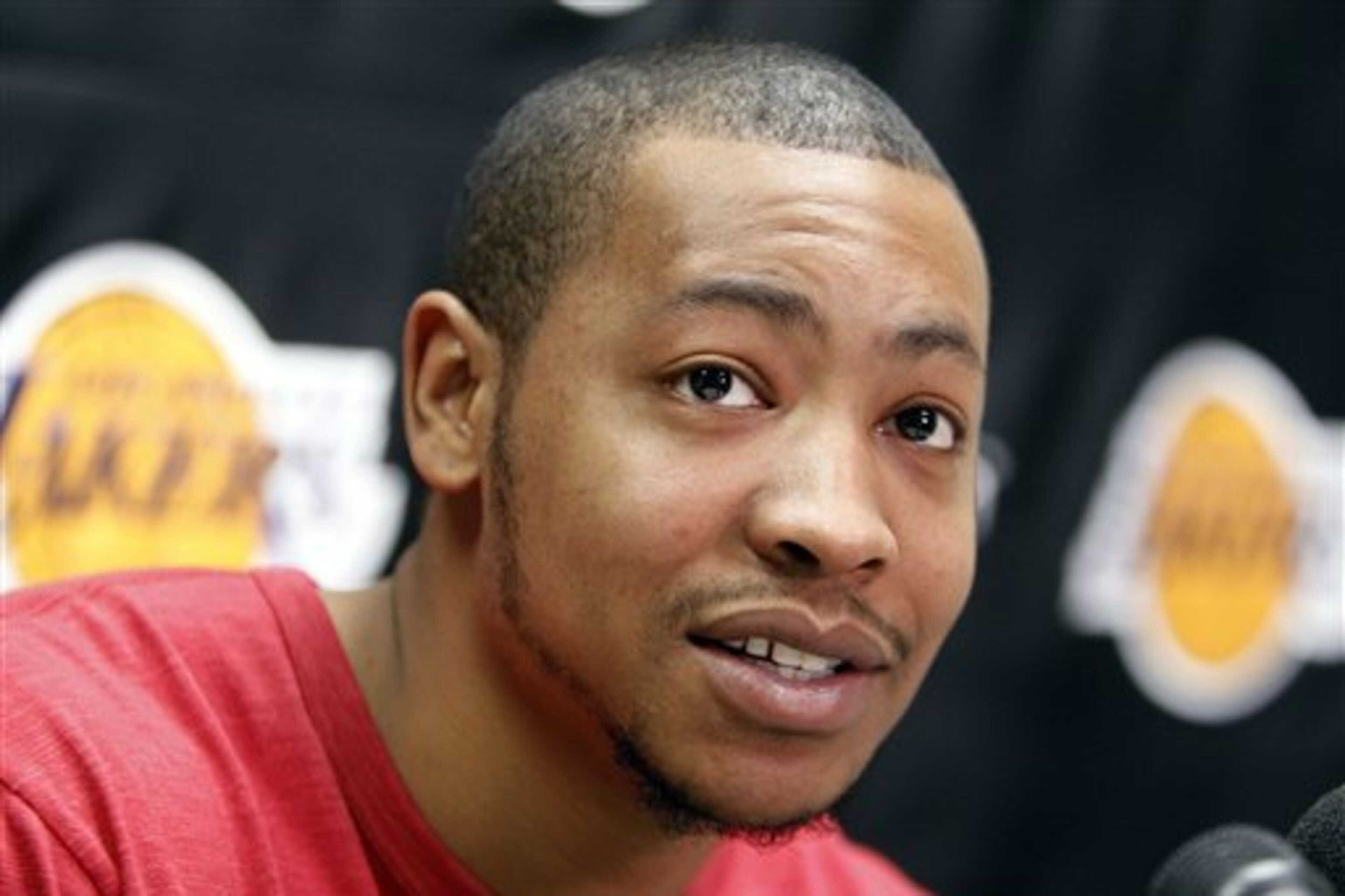 Los Angeles Lakers guard Andrew Goudelock talks about the team's past season and prospects for the next one at the NBA basketball team's headquarters in El Segundo, Calif., Wednesday, May 23, 2012. (AP Photo/Reed Saxon