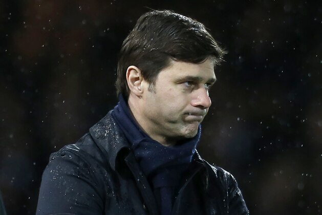 Tottenham Hotspur's Argentinian head coach Mauricio Pochettino gestures on the touchline during the English Premier League football match between West Ham United and Tottenham Hotpsur at The Boleyn Ground in Upton Park, in east London on March 2, 2016.
West Ham won the game 1-0. / AFP / IAN KINGTON / RESTRICTED TO EDITORIAL USE. No use with unauthorized audio, video, data, fixture lists, club/league logos or 'live' services. Online in-match use limited to 75 images, no video emulation. No use in betting, games or single club/league/player publications.  /         (Photo credit should read IAN KINGTON/AFP/Getty Images)