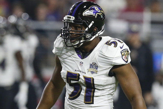 Baltimore Ravens inside linebacker Daryl Smith (51) during an NFL football game against the Arizona Cardinals, Monday, Oct. 26, 2015, in Glendale, Ariz. (AP Photo/Rick Scuteri)