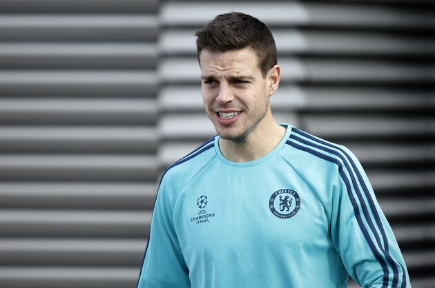 Chelsea's Spanish defender Cesar Azpilicueta arrives to participate in a team training session at the club's complex in Cobham, Surrey on February 15, 2016.
Chelsea play Paris St-Germain in the last-16 round of matches in the Champions League on February 16, 2016. / AFP / ADRIAN DENNIS        (Photo credit should read ADRIAN DENNIS/AFP/Getty Images)