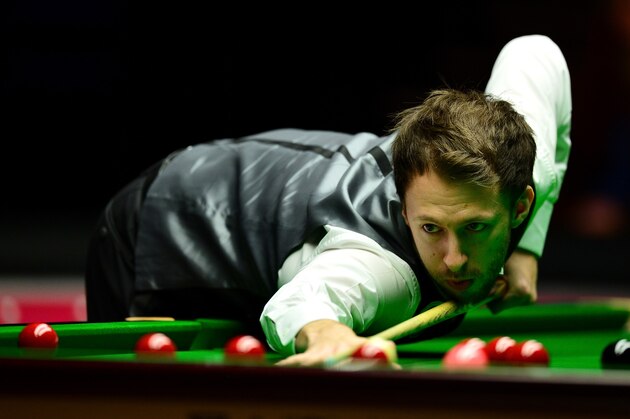 LONDON, ENGLAND - JANUARY 15:  Judd Trump of England plays a shot during his quarter final match against Neil Robertson of Australia during Day Six of The Dafabet Masters at Alexandra Palace on January 15, 2016 in London, England.  (Photo by Dan Mullan/Getty Images)