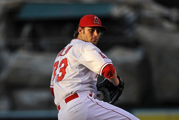 ANAHEIM, CA - JULY 22: C.J. Wilson #33 of the Los Angeles Angels of Anaheim pitches to the Minnesota Twins at Angel Stadium of Anaheim on July 22, 2015 in Anaheim, California. (Photo by Jonathan Moore/Getty Images)