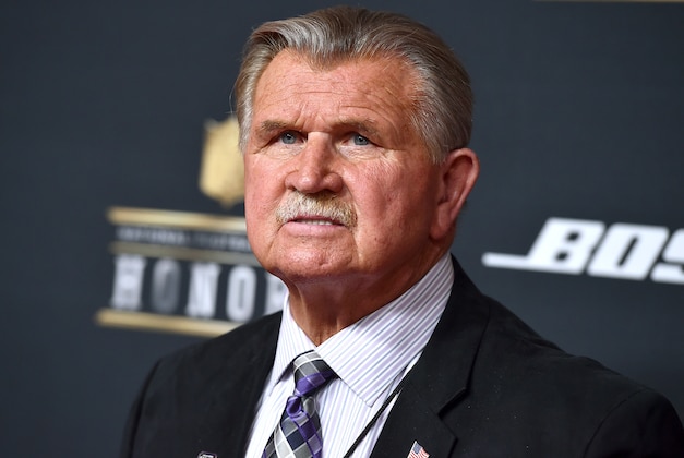 Former NFL player and coach Mike Ditka arrives at the 5th annual NFL Honors at the Bill Graham Civic Auditorium on Saturday, Feb. 6, 2016, in San Francisco. (Photo by Jordan Strauss/Invision for NFL/AP Images)