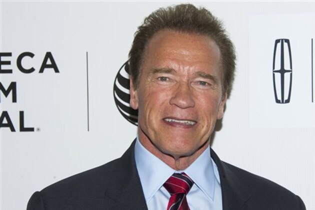 FILE - In this April 22, 2015 file photo, Arnold Schwarzenegger attends the Tribeca Film Festival world premiere of