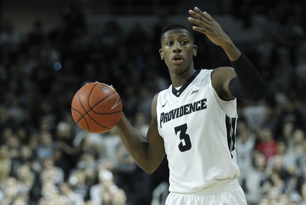 Providence guard Kris Dunn (3) during the first half of an NCAA college basketball game against Georgetown in Providence, R.I., Saturday, Feb. 13, 2016. (AP Photo/Stew Milne)