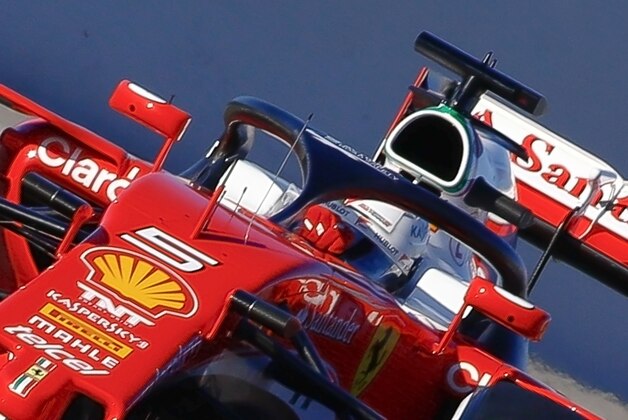 Ferrari's German driver Sebastian Vettel drives a car sporting a prototype protective cage over the cockpit, dubbed Halo, at the Circuit de Catalunya on March 4, 2016 in Montmelo on the outskirts of Barcelona during the fourth day of the second week of tests for the Formula One Grand Prix season.
It is understood that the International Motorsport Federation (FIA) wants Grand Prix teams to run with a new 'Halo' design on their cars.

 / AFP / Eric Alonso        (Photo credit should read ERIC ALONSO/AFP/Getty Images)