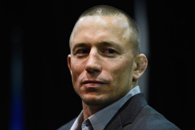 LAS VEGAS, NV - MARCH 05:  UFC welterweight Georges St-Pierre in attenance during the UFC 196 event inside MGM Grand Garden Arena on March 5, 2016 in Las Vegas, Nevada.  (Photo by Jeff Bottari/Zuffa LLC/Zuffa LLC via Getty Images)