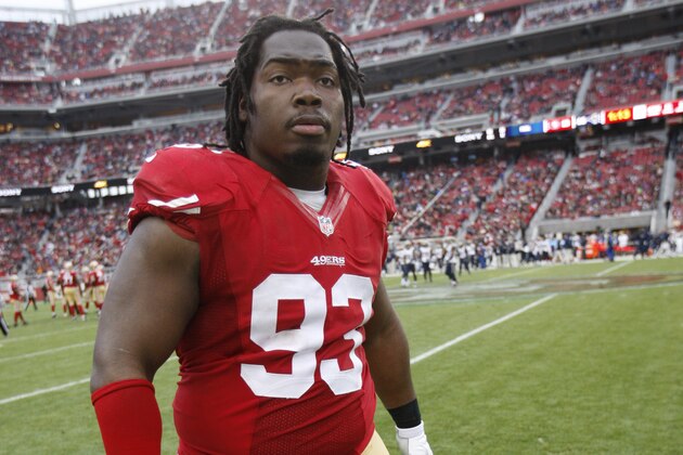 SANTA CLARA, CA - JANUARY 3: Ian Williams #93 of the San Francisco 49ers stands on the field during the game against the St. Louis Rams at Levi Stadium on January 3, 2016 in Santa Clara, California. The 49ers defeated the Rams 19-16. (Photo by Michael Zagaris/San Francisco 49ers/Getty Images) SANTA CLARA, CA - JANUARY 3: Ian Williams #93 of the San Francisco 49ers stands on the field during the game against the St. Louis Rams at Levi Stadium on January 3, 2016 in Santa Clara, California. The 49ers defeated the Rams 19-16. (Photo by Michael Zagaris/San Francisco 49ers/Getty Images)
