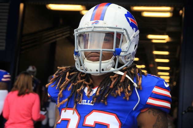ORCHARD PARK, NY - OCTOBER 04: Ron Brooks #33 of the Buffalo Bills walks onto the field before the game against the New York Giants at Ralph Wilson Stadium on October 04, 2015 in Orchard Park, New York. (Photo by Jerome Davis/Getty Images)