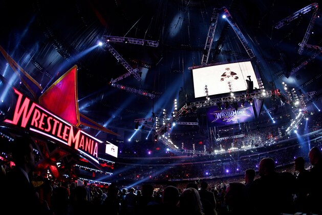 A general view of Wrestlemania XXX at the Mercedes-Benz Super Dome in New Orleans on Sunday, April 6, 2014. (Jonathan Bachman/AP Images for WWE)