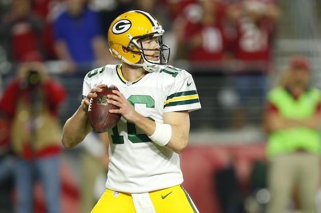 Green Bay Packers quarterback Scott Tolzien (16) looks to throw a pass against the Arizona Cardinals during an NFL football game, Sunday, Dec. 27, 2015, in Glendale, Ariz. (Jeff Haynes/AP Images for Panini)