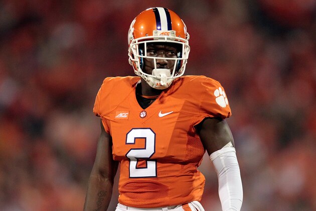 CLEMSON, SC - OCTOBER 25: Mackensie Alexander #2 of the Clemson Tigers looks to the sdeline during their game against the Syracuse Orange at Memorial Stadium on October 25, 2014 in Clemson, South Carolina. (Photo by Tyler Smith/Getty Images)