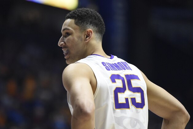 Mar 11, 2016; Nashville, TN, USA; LSU Tigers forward Ben Simmons (25) in the first half against the Tennessee Volunteers during the SEC tournament at Bridgestone Arena. Mandatory Credit: Christopher Hanewinckel-USA TODAY Sports